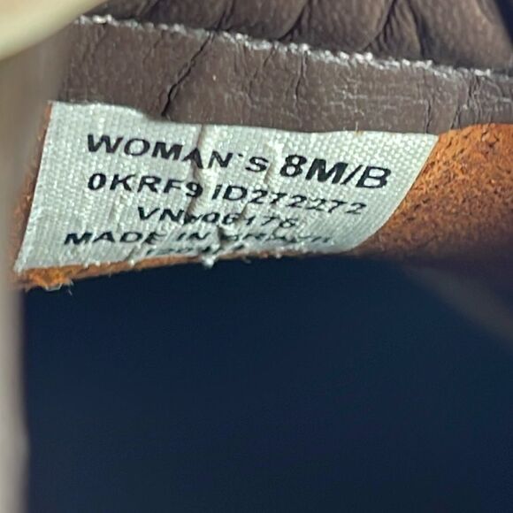 L. L. Bean Brown Embossed Leather Clogs Sz 8 - Picture 6 of 8